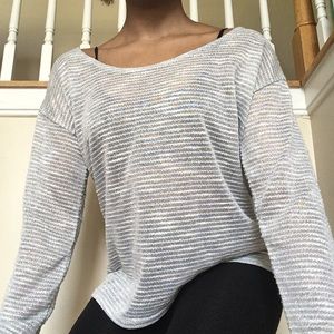 Aeropostale Glitter Sheer Sweater